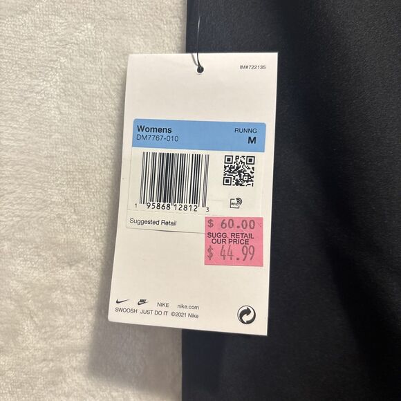 Nike One Swoosh Dri-Fit 7/8 Mid Rise Leggings Women's Medium Activewear Black - Picture 10 of 13